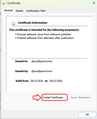 Cert Details